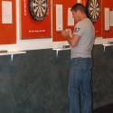 Bar Patrons Darts at Cue's in Marietta